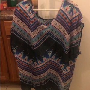 Flowy colorful short sleve